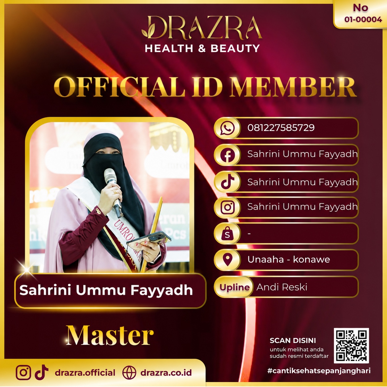 Official ID Member Sahrini Ummu Fayyadh - Master DRAZRA
